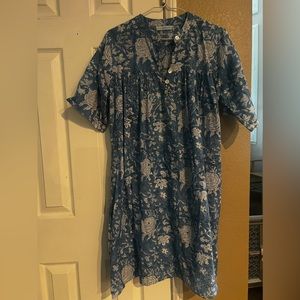 Le Bazar Coastal Short Sleeve Market Dress Size S/M